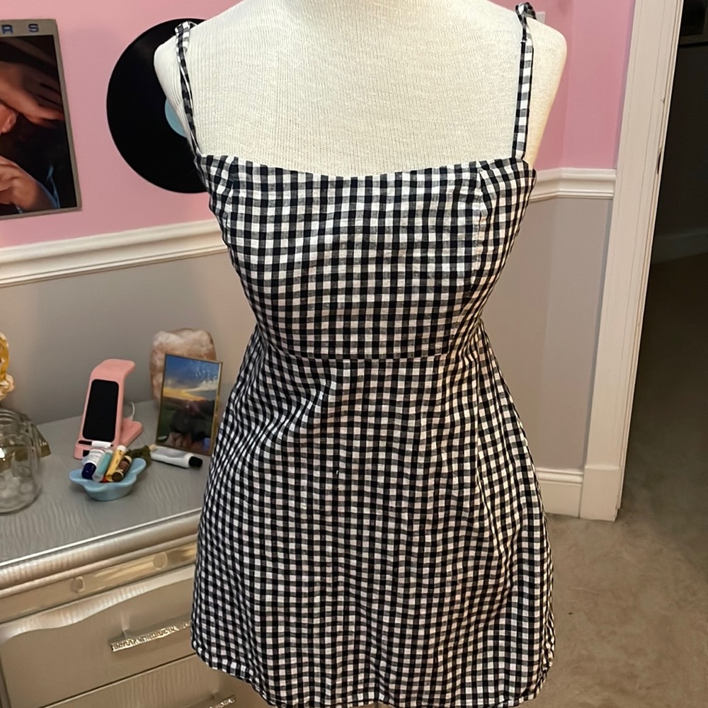 plaid mini dress